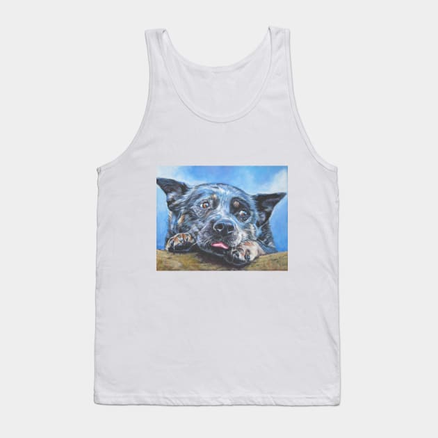 Australian Cattle Dog Fine Art Painting Tank Top by LASHEPARD